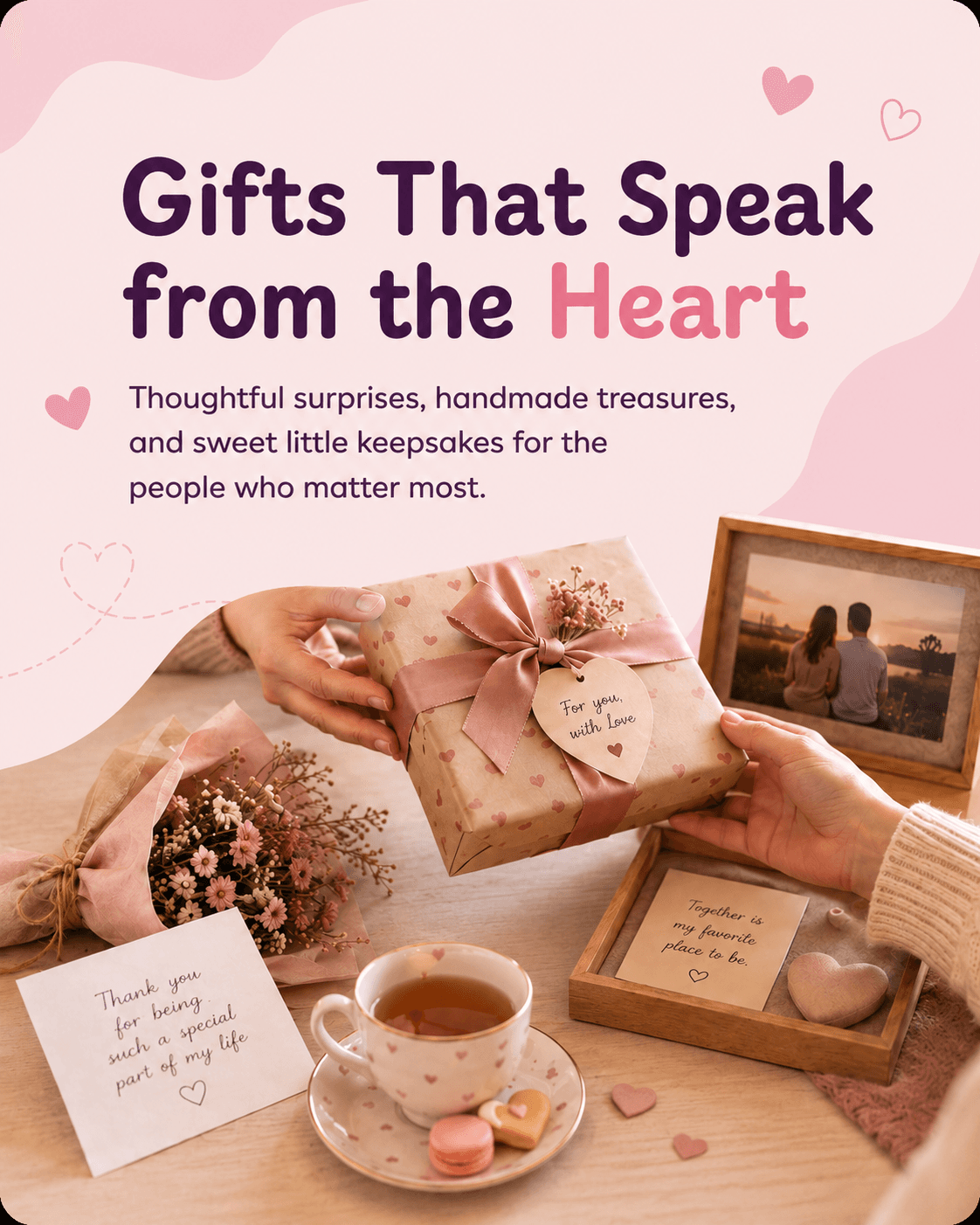 Gifts that speak from the heart handmade surprise collection