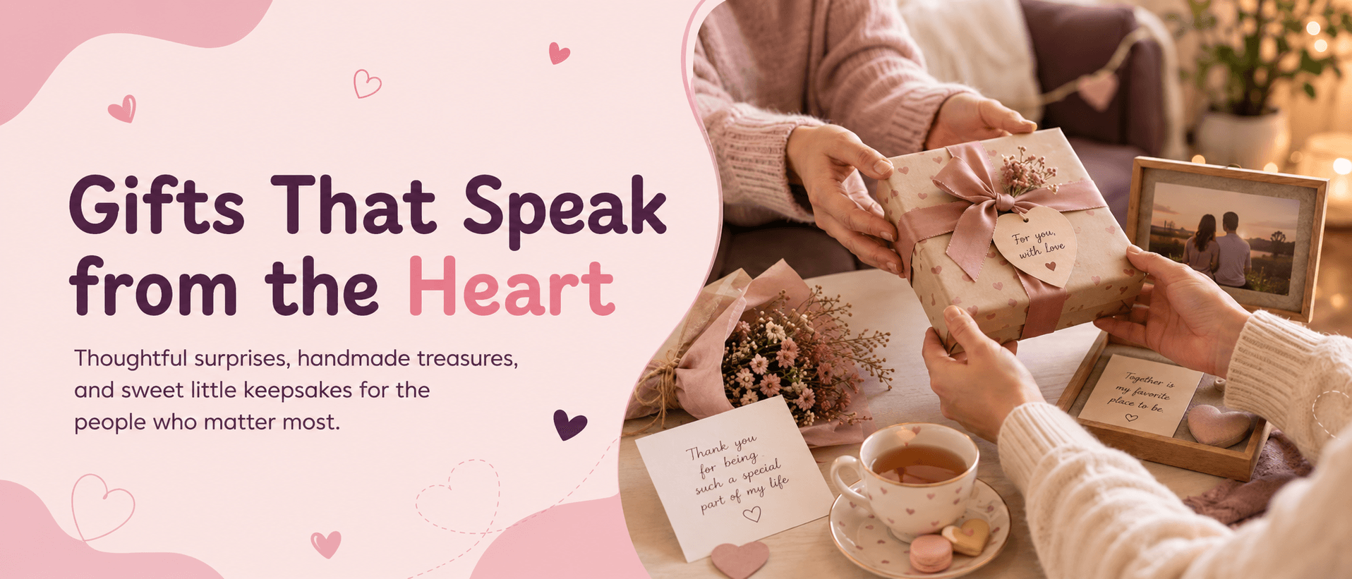 Gifts that speak from the heart handmade surprise collection